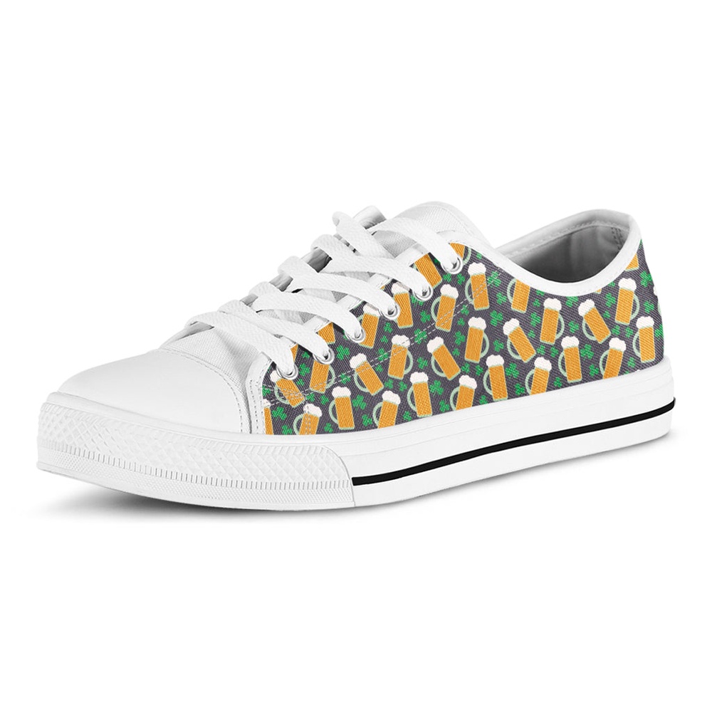 St Patrick s Day Shoes Clover And Beer St. Patrick s Day Print White Low Top Shoes St Patrick s Day Sneakers 2 sleyju.jpg St Patrick s Day Shoes Clover And Beer St. Patrick s Day Print White Low Top Shoes St Patrick s Day Sneakers 2 sleyju.jpg