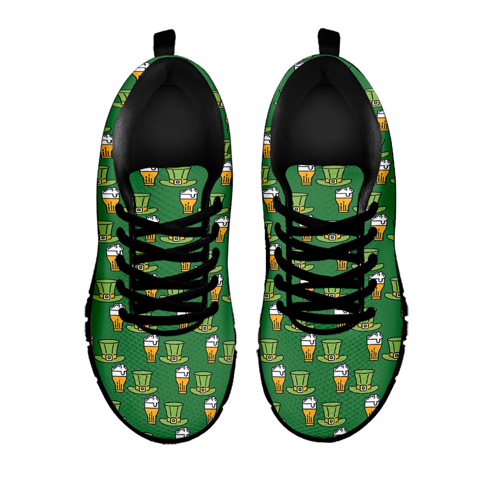 St Patrick s Day Shoes Cute Shamrock Saint Patrick s Day Print Black Running Shoes St Patrick s Day Sneakers 2 vafiwr.jpg