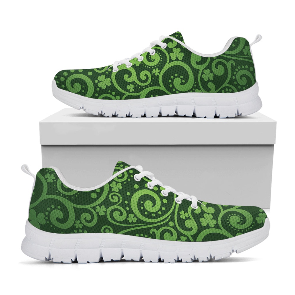 St Patrick s Day Shoes Green Irish Saint Patrick s Day Print White Running Shoes St Patrick s Day Sneakers 1 nvhlca.jpg