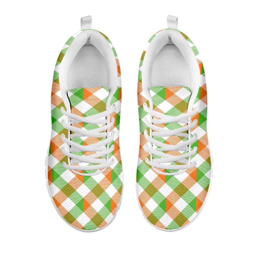 St Patrick s Day Shoes Irish Plaid Saint Patrick s Day Print White Running Shoes St Patrick s Day Sneakers 2 i84opk.jpg