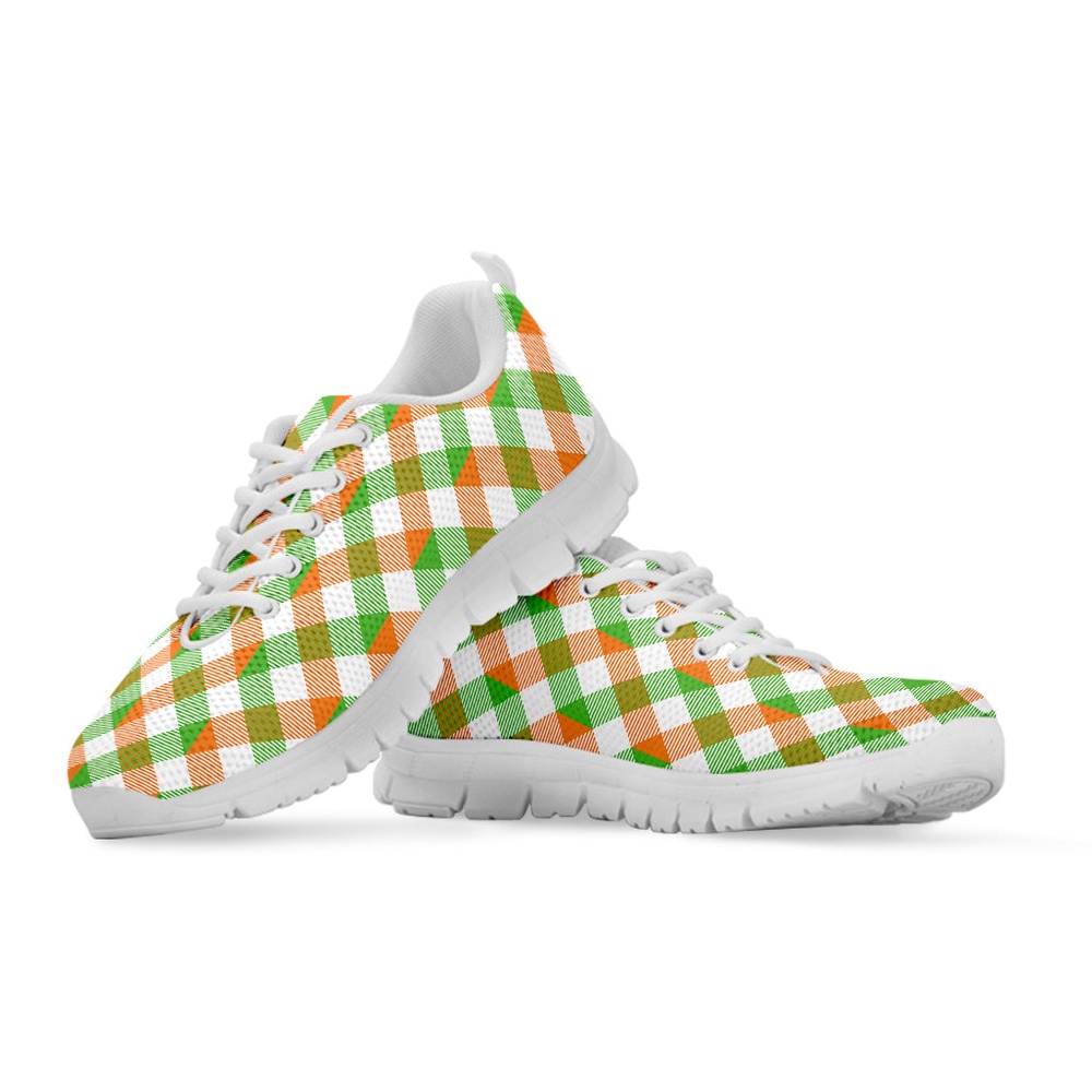 St Patrick s Day Shoes Irish Plaid Saint Patrick s Day Print White Running Shoes St Patrick s Day Sneakers 3 xmndsf.jpg