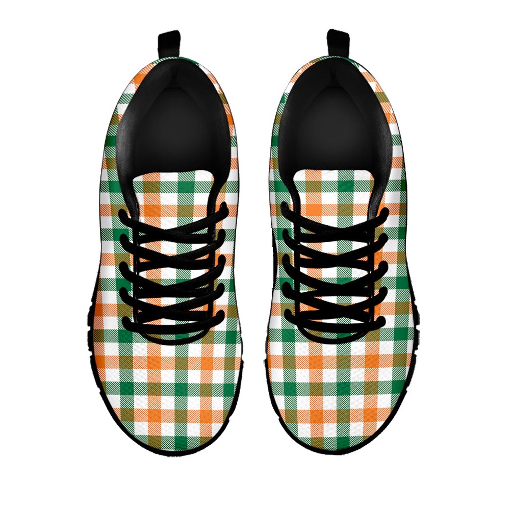 St Patrick s Day Shoes Irish Plaid St. Patrick s Day Print Black Running Shoes St Patrick s Day Sneakers 2 btml9p.jpg