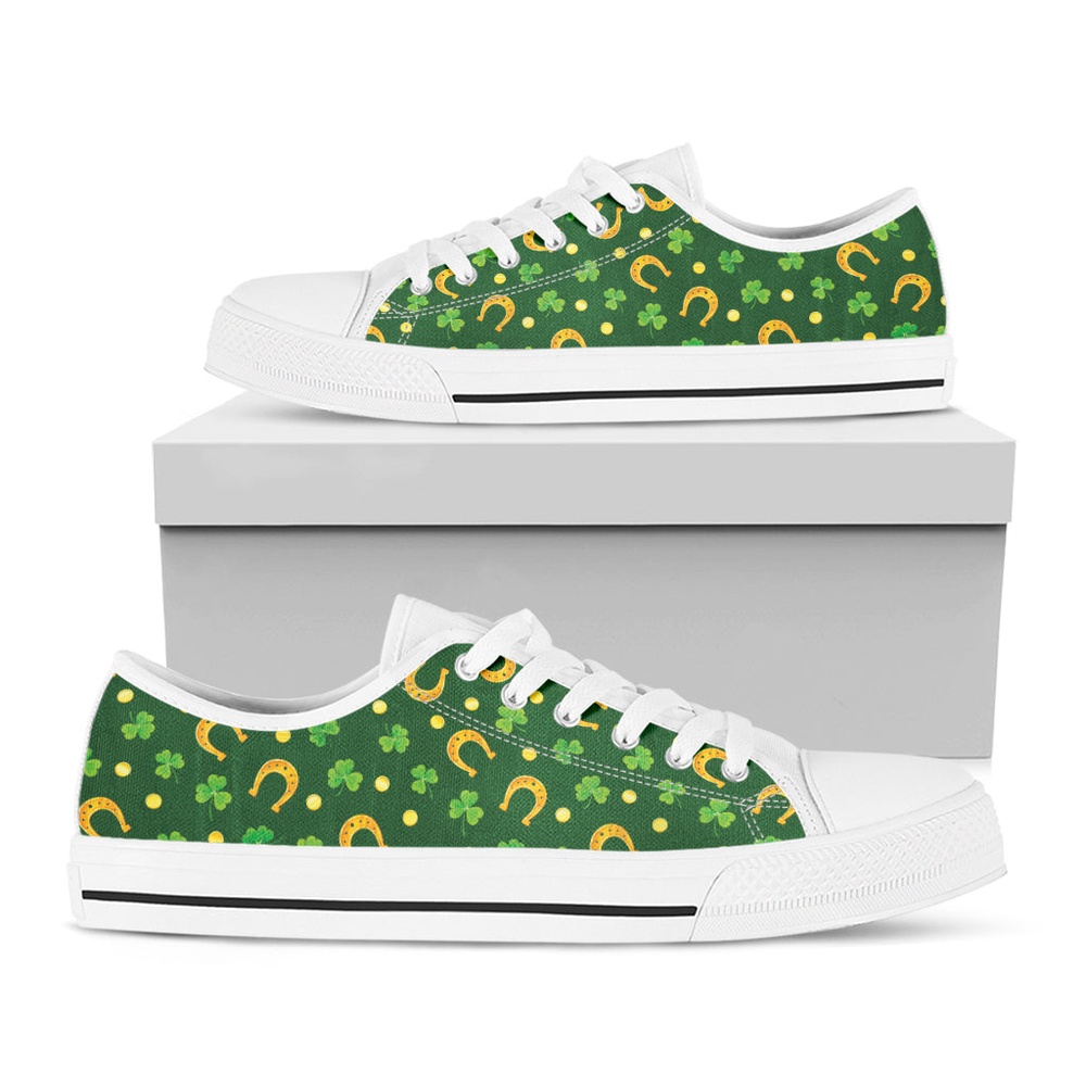 St Patrick s Day Shoes Irish Saint Patrick s Day Pattern Print White Low Top Shoes St Patrick s Day Sneakers 1 k6nshe.jpg