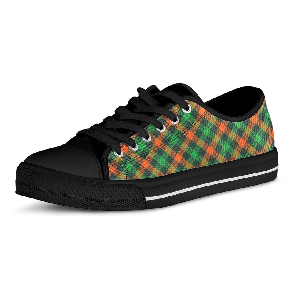 St Patrick s Day Shoes Irish Saint Patrick s Day Plaid Print Black Low Top Shoes St Patrick s Day Sneakers 2 whxpdv.jpg