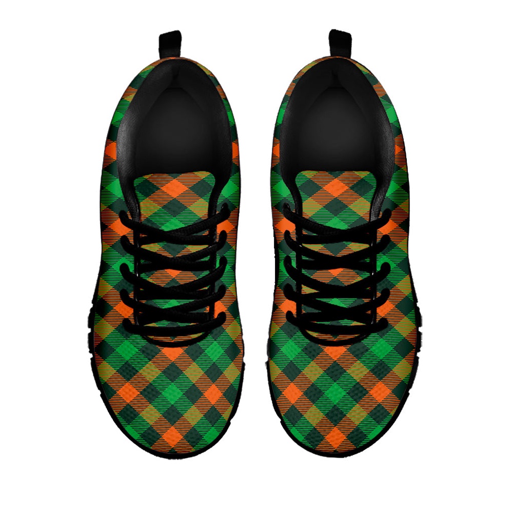 St Patrick s Day Shoes Irish Saint Patrick s Day Plaid Print Black Running Shoes St Patrick s Day Sneakers 2 gxsnnq.jpg