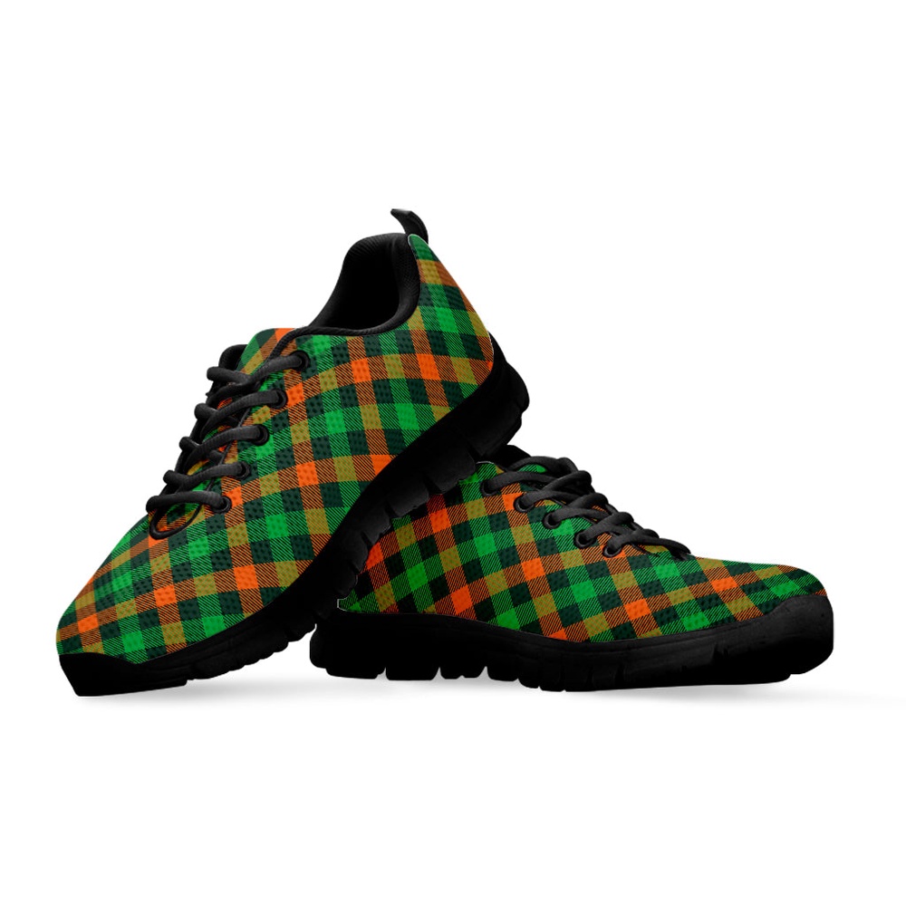 St Patrick s Day Shoes Irish Saint Patrick s Day Plaid Print Black Running Shoes St Patrick s Day Sneakers 3 zhfuaf.jpg