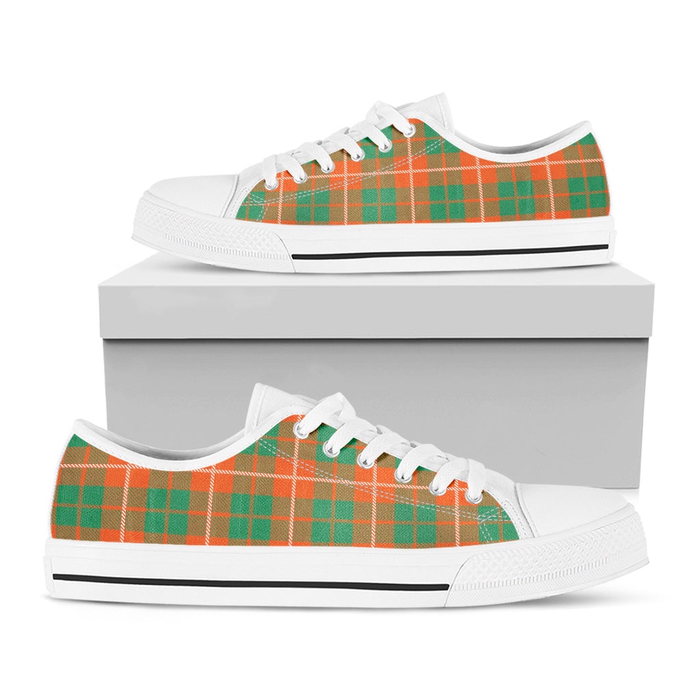 St Patrick s Day Shoes Irish Saint Patrick s Day Tartan Print White Low Top Shoes St Patrick s Day Sneakers 1 zm62x6.jpg
