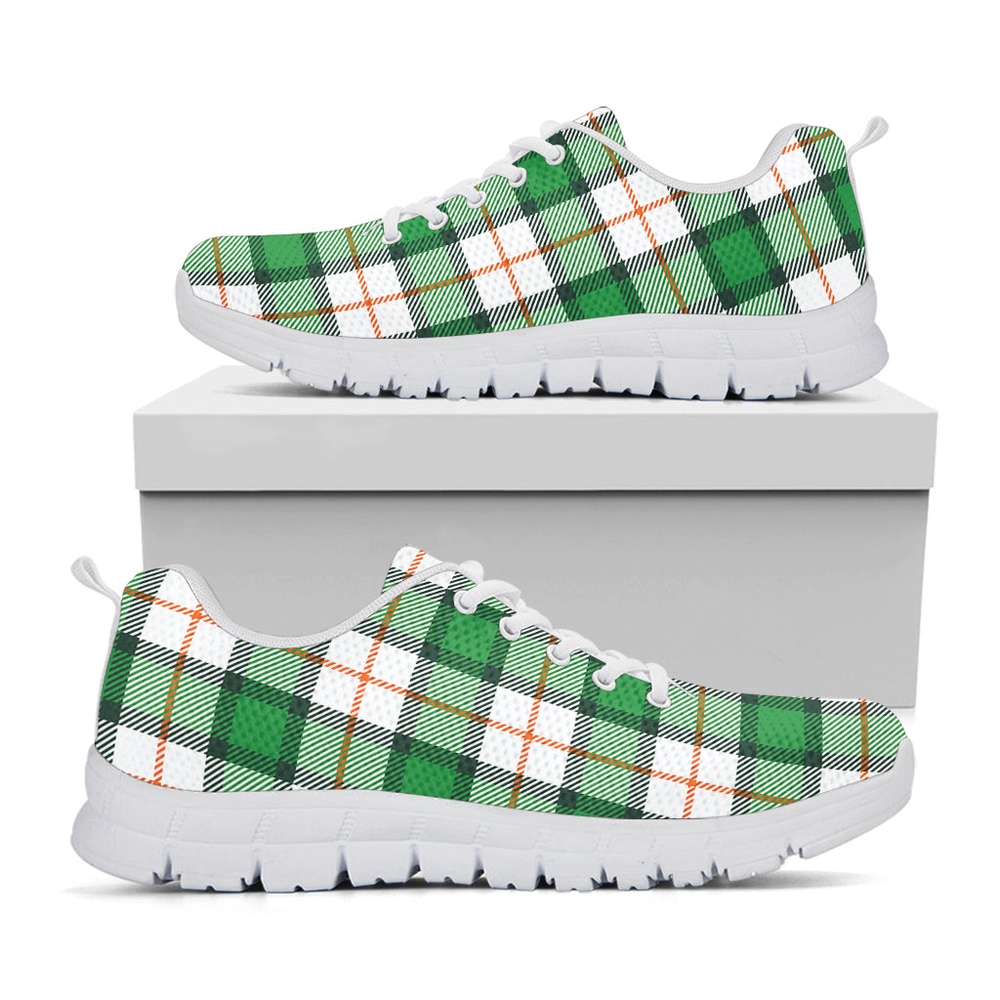 St Patrick s Day Shoes Irish Tartan St. Patrick s Day Print White Running Shoes St Patrick s Day Sneakers 1 ydpgu9.jpg