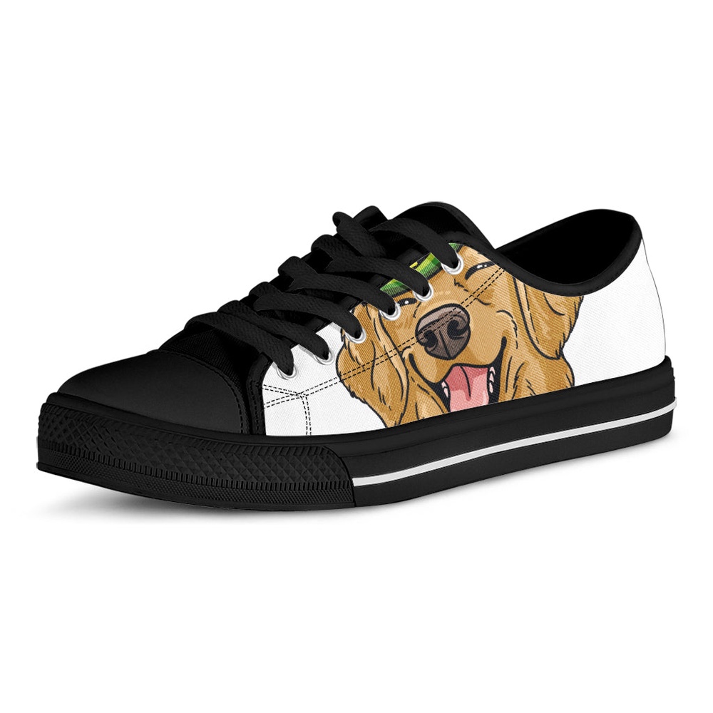 St Patrick s Day Shoes Patrick s Day Golden Retriever Print Black Low Top Shoes St Patrick s Day Sneakers 2 k1iddz.jpg