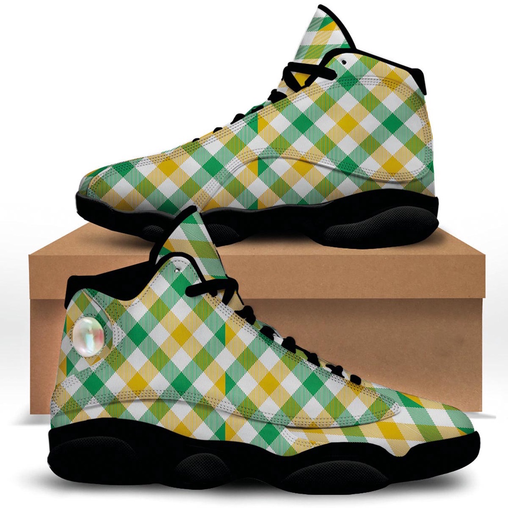 St Patrick s Day Shoes Patrick s Day Irish Plaid Print Black Basketball Shoes St Patrick s Day Sneakers 1 bmwlkx.jpg