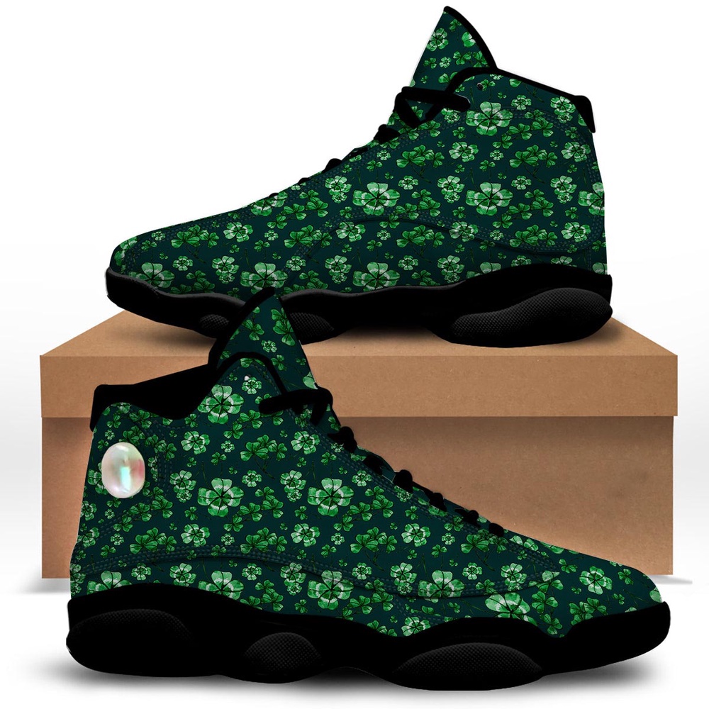 St Patrick s Day Shoes Patrick s Day Watercolor Saint Print Pattern Black Basketball Shoes St Patrick s Day Sneakers 1 tx50zs.jpg