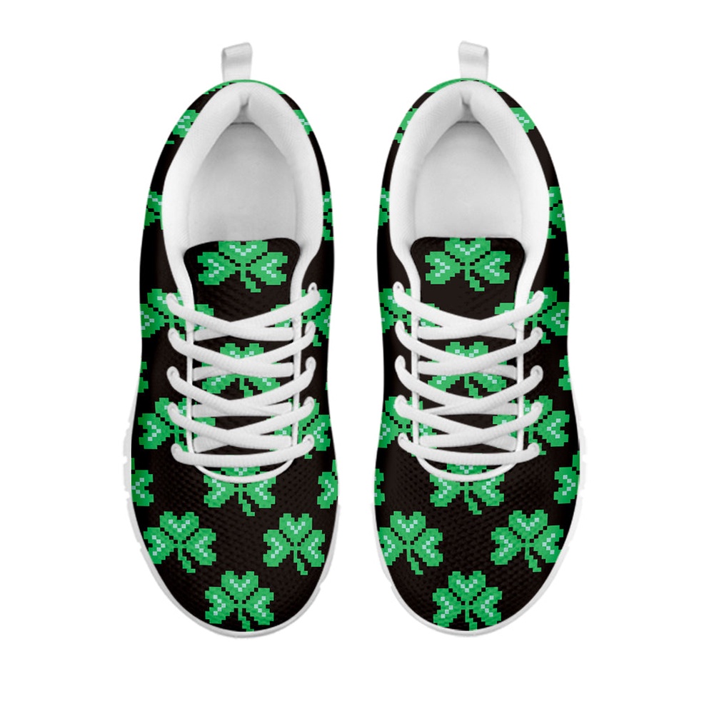 St Patrick s Day Shoes Pixel Clover St. Patrick s Day Print White Running Shoes St Patrick s Day Sneakers 2 kogfin.jpg St Patrick s Day Shoes Pixel Clover St. Patrick s Day Print White Running Shoes St Patrick s Day Sneakers 2 kogfin.jpg