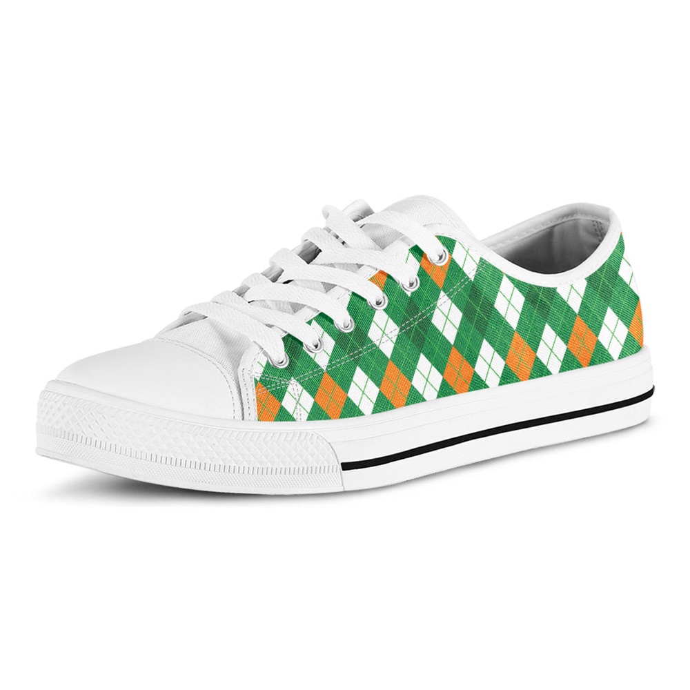 St Patrick s Day Shoes Saint Patrick s Day Argyle Pattern Print White Low Top Shoes St Patrick s Day Sneakers 2 smpnho.jpg St Patrick s Day Shoes Saint Patrick s Day Argyle Pattern Print White Low Top Shoes St Patrick s Day Sneakers 2 smpnho.jpg