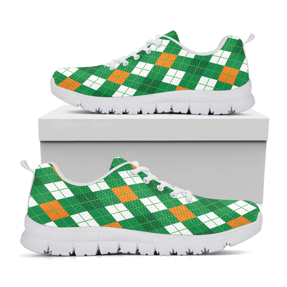St Patrick s Day Shoes Saint Patrick s Day Argyle Pattern Print White Running Shoes St Patrick s Day Sneakers 1 emzzkr.jpg St Patrick s Day Shoes Saint Patrick s Day Argyle Pattern Print White Running Shoes St Patrick s Day Sneakers 1 emzzkr.jpg