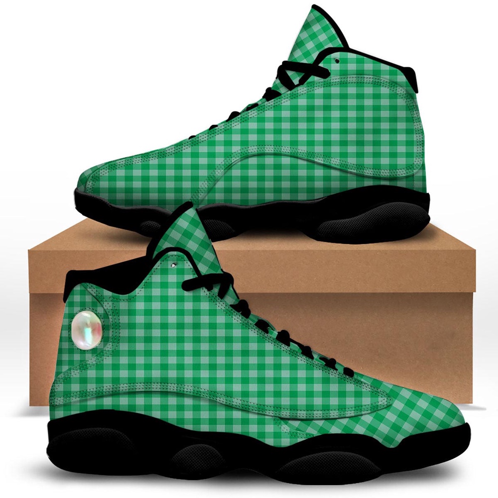 St Patrick s Day Shoes Saint Patrick s Day Green Tartan Print Black Basketball Shoes St Patrick s Day Sneakers 1 cwvu7r.jpg