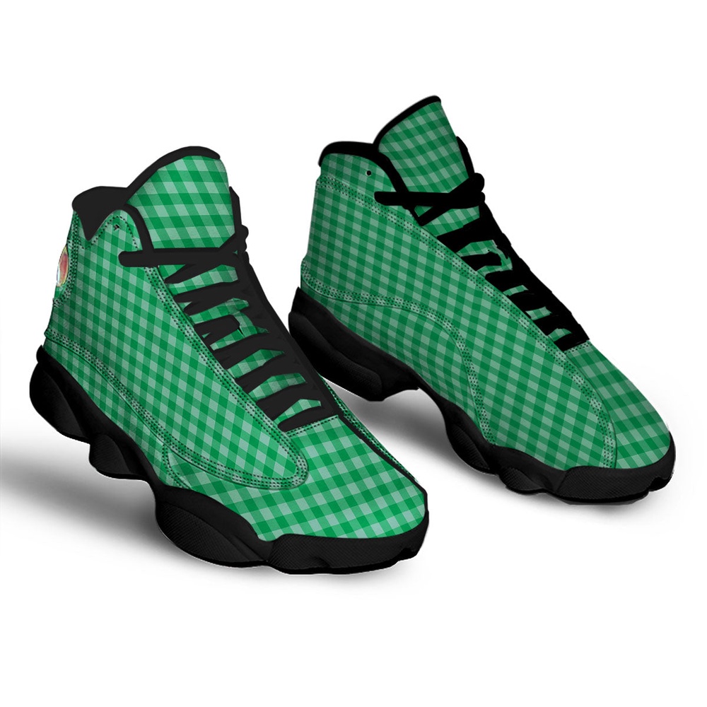 St Patrick s Day Shoes Saint Patrick s Day Green Tartan Print Black Basketball Shoes St Patrick s Day Sneakers 2 tlevsv.jpg