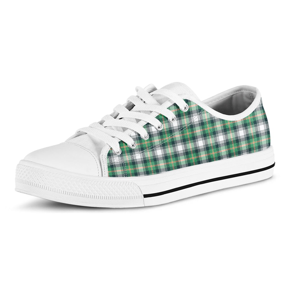 St Patrick s Day Shoes Saint Patrick s Day Tartan Pattern Print White Low Top Shoes St Patrick s Day Sneakers 2 axjt8y.jpg