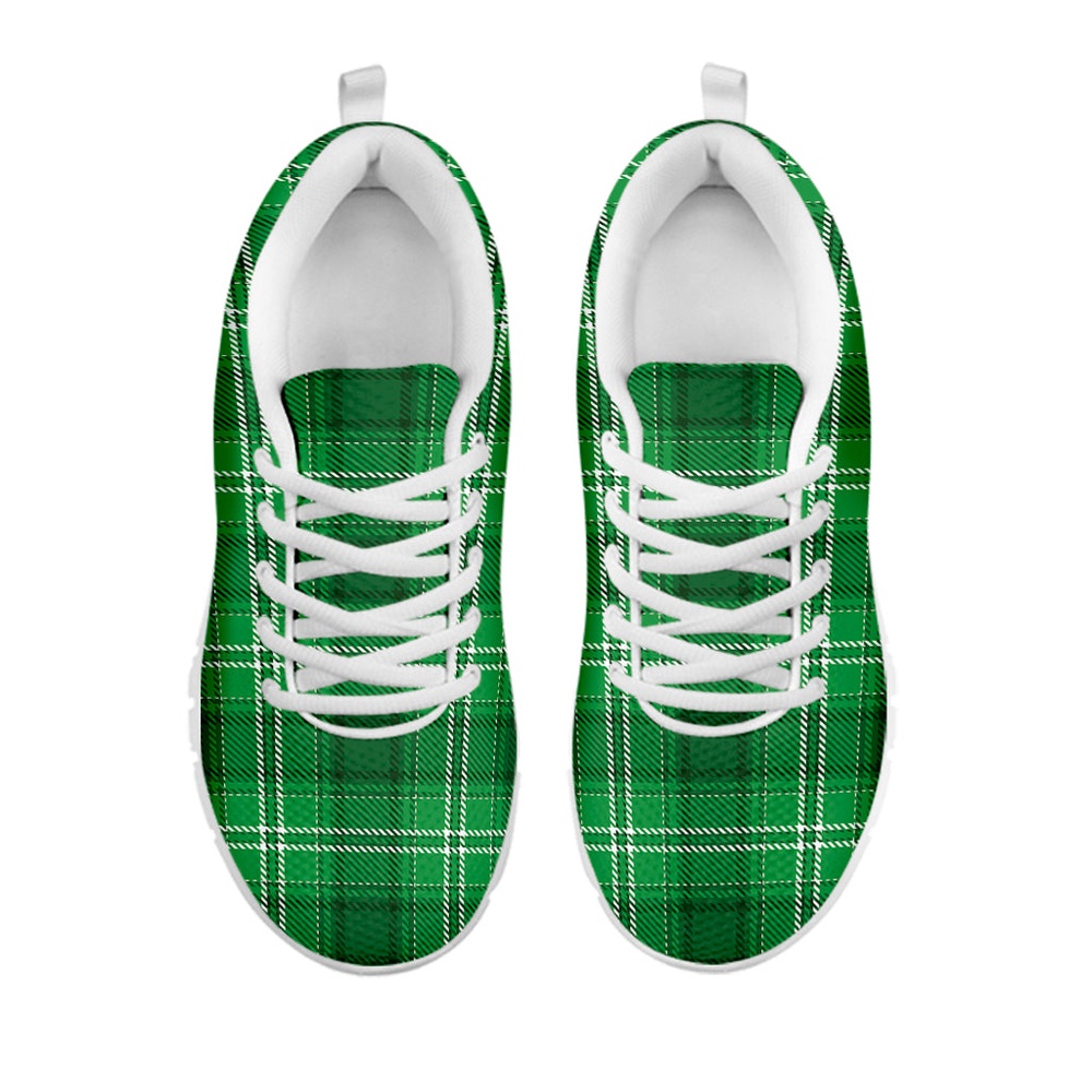 St Patrick s Day Shoes Saint Patrick s Day Tartan Print White Running Shoes St Patrick s Day Sneakers 2 ifsqpt.jpg