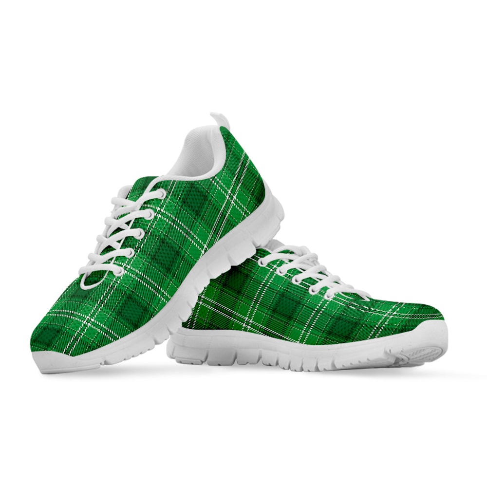 St Patrick s Day Shoes Saint Patrick s Day Tartan Print White Running Shoes St Patrick s Day Sneakers 3 fuhk2r.jpg