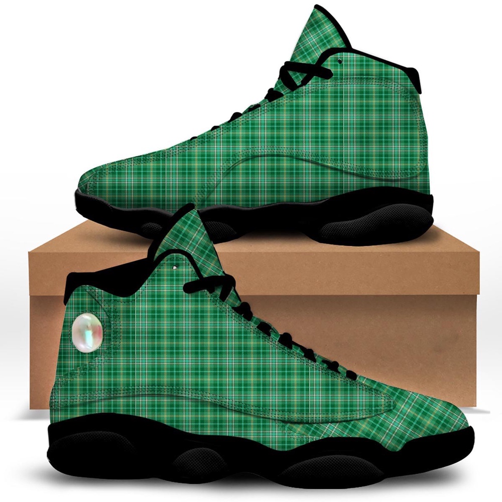 St Patrick s Day Shoes Scottish Plaid St. Patrick s Day Print Pattern Black Basketball Shoes St Patrick s Day Sneakers 1 quxm7m.jpg