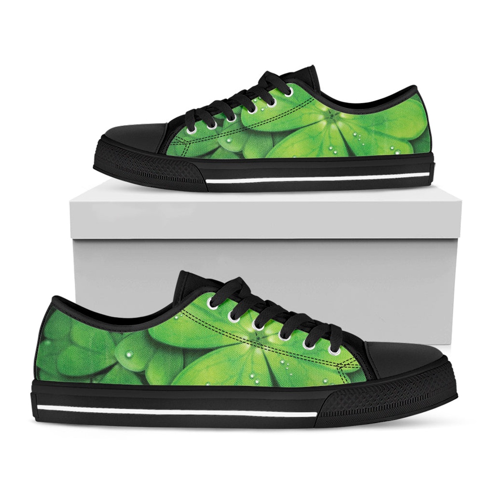 St Patrick s Day Shoes Shamrock Clover St. Patrick s Day Print Black Low Top Shoes St Patrick s Day Sneakers 1 zqovug.jpg