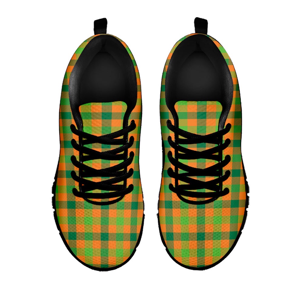 St Patrick s Day Shoes Shamrock Plaid Saint Patrick s Day Print Black Running Shoes St Patrick s Day Sneakers 2 jxim0m.jpg