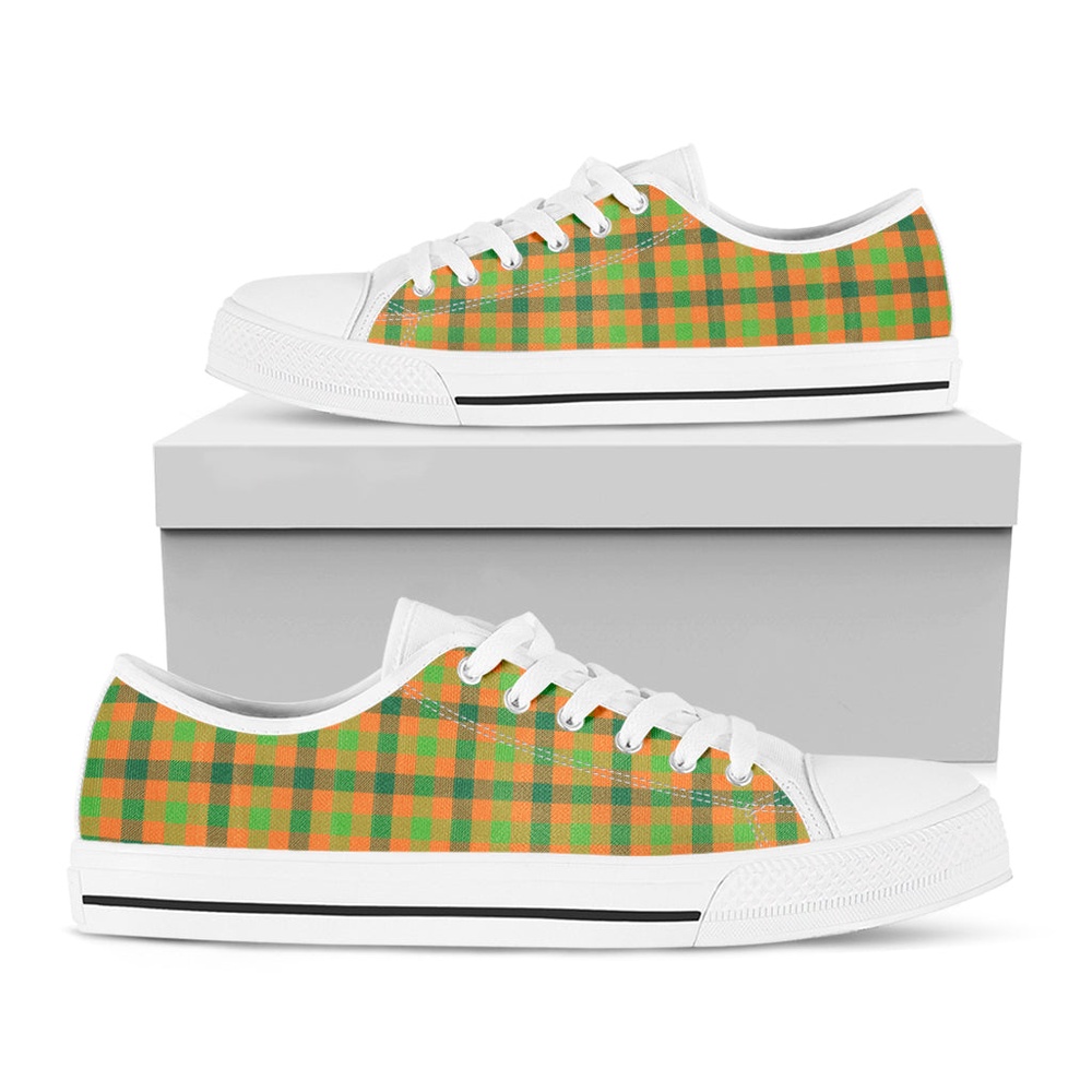 St Patrick s Day Shoes Shamrock Plaid Saint Patrick s Day Print White Low Top Shoes St Patrick s Day Sneakers 1 guqfow.jpg