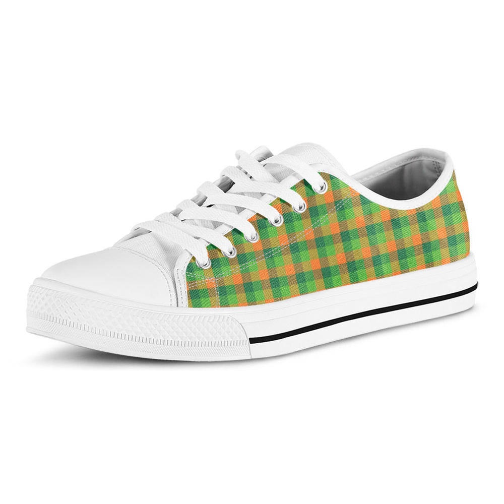 St Patrick s Day Shoes Shamrock Plaid St. Patrick s Day Print White Low Top Shoes St Patrick s Day Sneakers 2 qg4xud.jpg