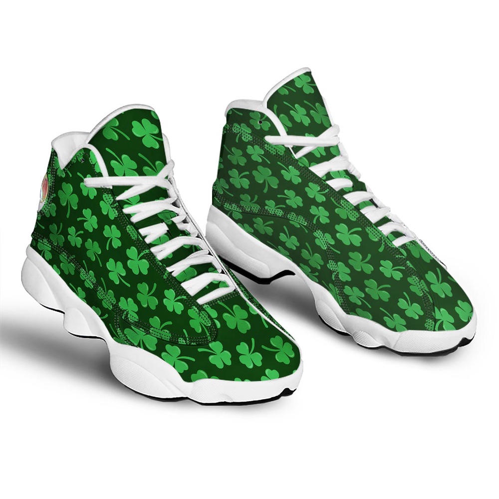 St Patrick s Day Shoes Shamrock St. Patrick s Day Print Pattern White Basketball Shoes St Patrick s Day Sneakers 2 vqirf2.jpg