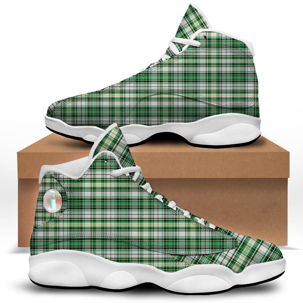 St Patrick s Day Shoes St. Patrick s Day Irish Tartan Print White Basketball Shoes St Patrick s Day Sneakers 1 carelk.jpg