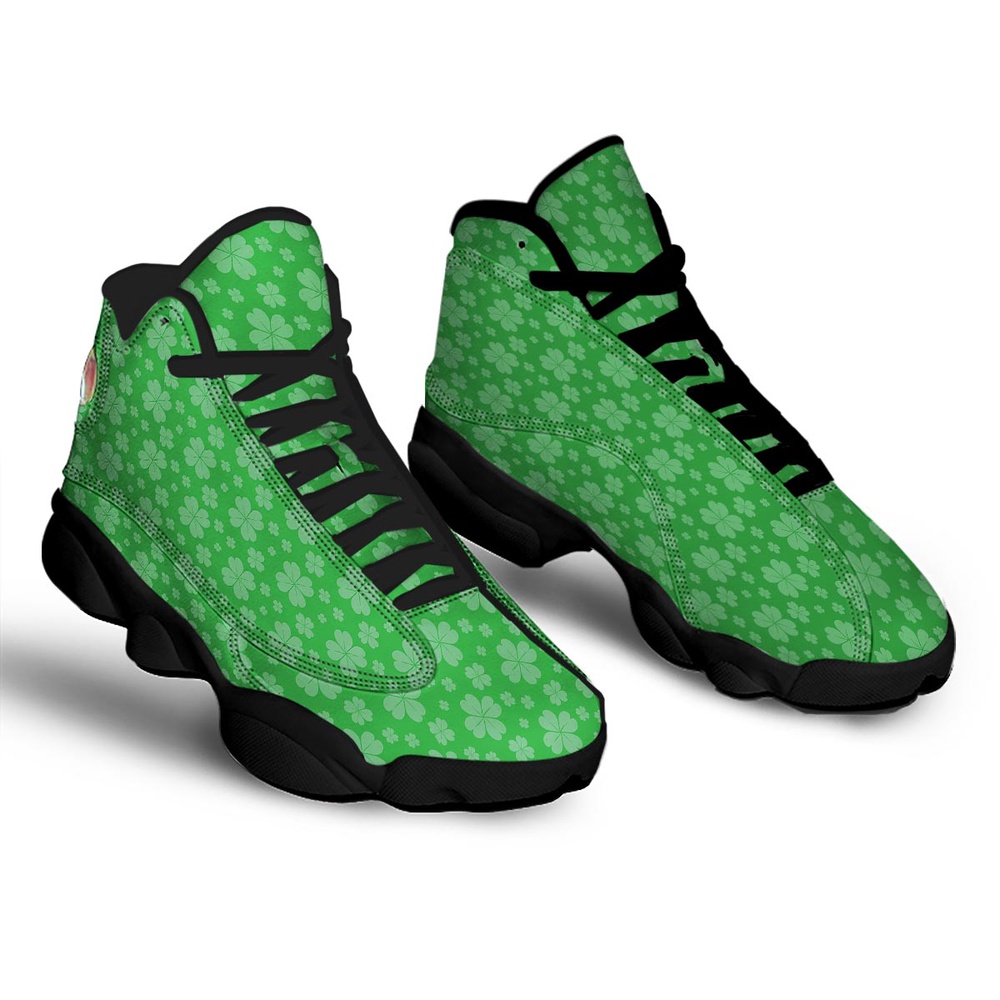 St Patrick s Day Shoes St. Patrick s Day Shamrock Leaf Print Pattern Black Basketball Shoes St Patrick s Day Sneakers 2 bvoiqo.jpg