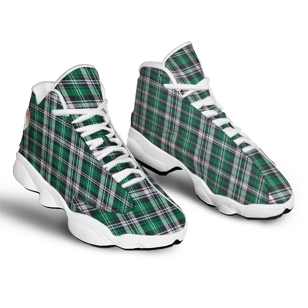 St Patrick s Day Shoes St. Patrick s Day Tartan Shamrock Print Pattern White Basketball Shoes St Patrick s Day Sneakers 2 iboro6.jpg