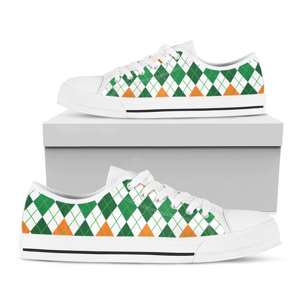 St Patrick s Day Shoes St Patrick s Day Argyle Pattern Print White Low Top Shoes St Patrick s Day Sneakers 1 iisto5.jpg St Patrick s Day Shoes St Patrick s Day Argyle Pattern Print White Low Top Shoes St Patrick s Day Sneakers 1 iisto5.jpg