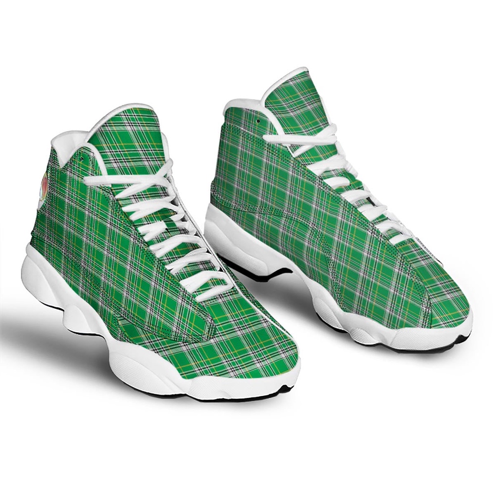 St Patrick s Day Shoes Stewart Plaid Saint Patrick s Day Print Pattern White Basketball Shoes St Patrick s Day Sneakers 2 nxhxeo.jpg