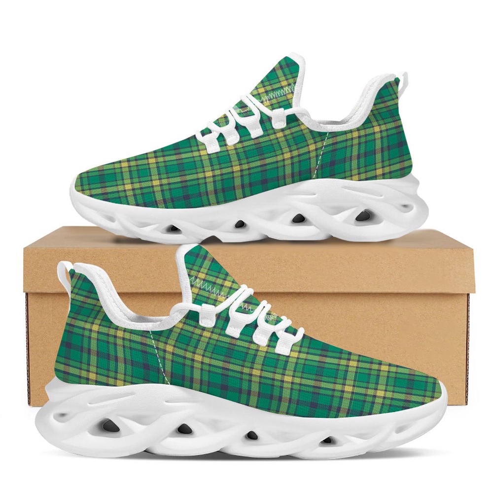 St Patrick s Running Shoes Saint Patrick s Day Irish Check Print White Running Shoes St Patrick s Day Shoes 1 ainfxd.jpg
