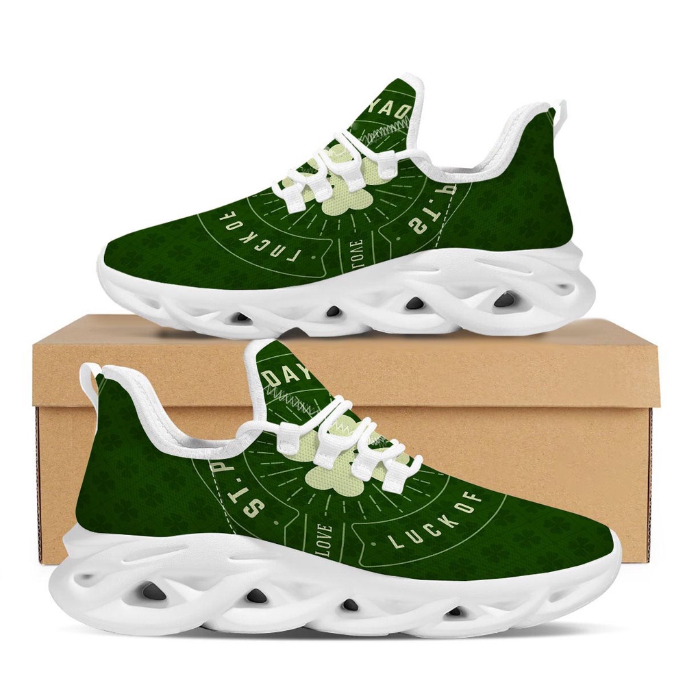 St Patrick s Running Shoes Saint Patrick s Day Irish Clover Print White Running Shoes St Patrick s Day Shoes 1 t1fghf.jpg