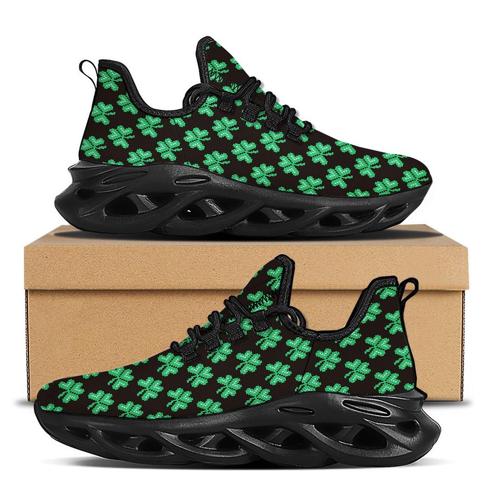 St Patrick s Running Shoes St. Patrick s Day Pixel Clover Print Pattern Black Running Shoes St Patrick s Day Shoes 1 eyoevb.jpg St Patrick s Running Shoes St. Patrick s Day Pixel Clover Print Pattern Black Running Shoes St Patrick s Day Shoes 1 eyoevb.jpg