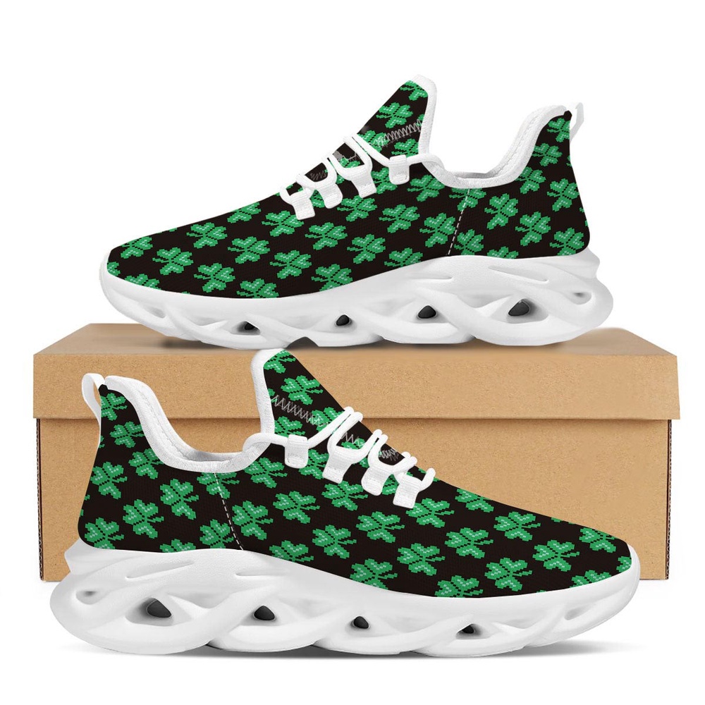 St Patrick s Running Shoes St. Patrick s Day Pixel Clover Print Pattern White Running Shoes St Patrick s Day Shoes 1 y77nco.jpg St Patrick s Running Shoes St. Patrick s Day Pixel Clover Print Pattern White Running Shoes St Patrick s Day Shoes 1 y77nco.jpg