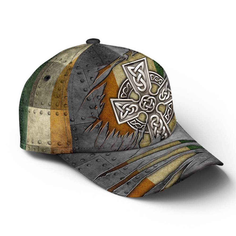 St Patricks Day Baseball Cap Celtic Cross Ireland Flag Crack Metal Irish Baseball Cap Sports Adjustable Hat St. Patrick s Day Gift 2 qeqsoq.jpg