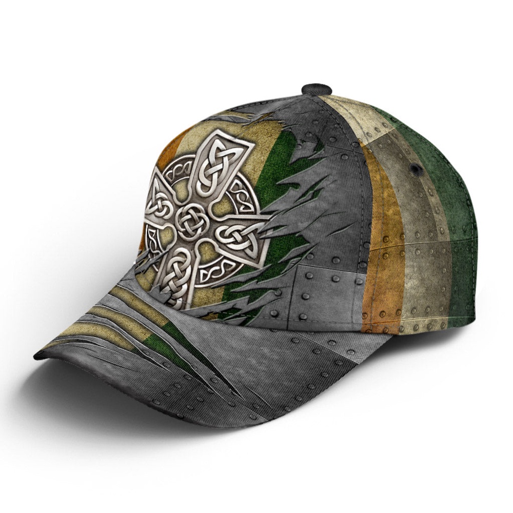 St Patricks Day Baseball Cap Celtic Cross Ireland Flag Crack Metal Irish Baseball Cap Sports Adjustable Hat St. Patrick s Day Gift 5 qdrtxu.jpg
