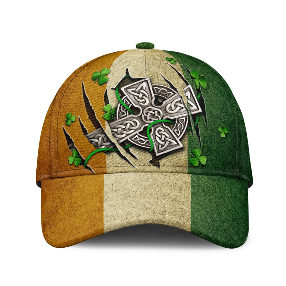 St Patricks Day Baseball Cap Celtic Cross Scratch Shamrock Irish Baseball Cap Sports Adjustable Hat St. Patrick s Day Gift 1 typx7f.jpg