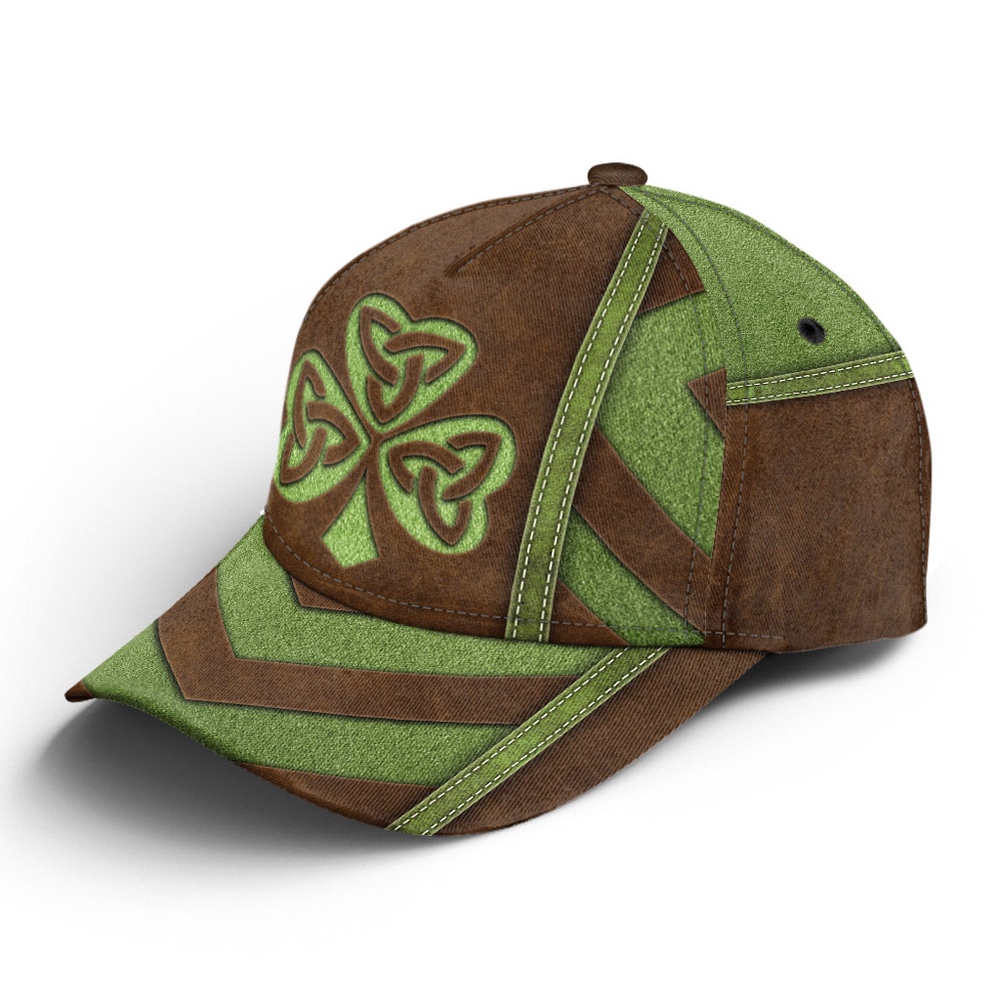 St Patricks Day Baseball Cap Celtic Shamrock Cut Off Leather Pattern Irish Baseball Cap Sports Adjustable Hat St. Patrick s Day Gift 2 vbqeaq.jpg