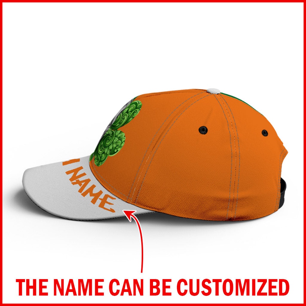 St Patricks Day Baseball Cap Celtic Shamrock Ireland Flag Baseball Cap Orange Green Personalized Custom Irish Baseball Cap St. Patrick s Day Gift 2 ezslyd.jpg