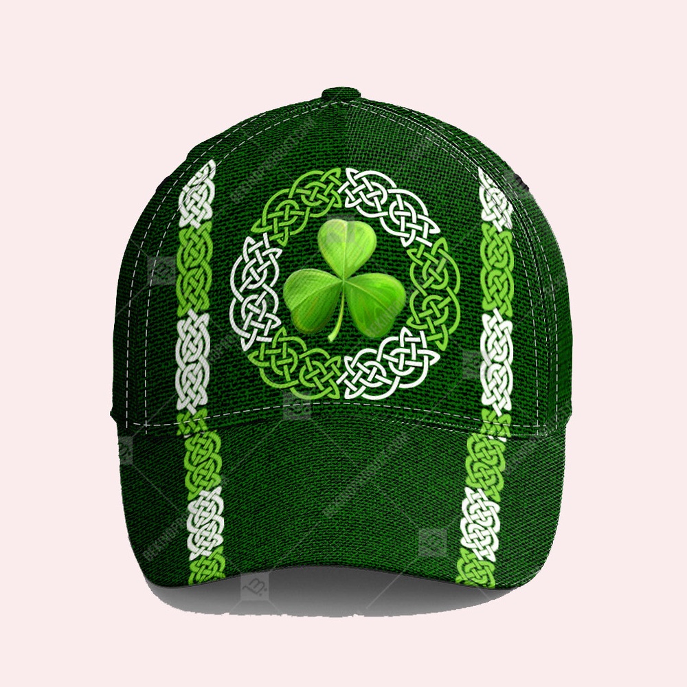 St Patricks Day Baseball Cap Irish Shamrock And Vector Circle Celtic Irish Baseball Cap Sports Adjustable Hat St. Patrick s Day Gift 1 limnl5.jpg