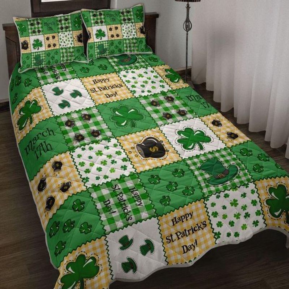 St Patricks Day Bedding Set Irish Shamrock Checkered Pattern Bedding Set Happy St Patrick s Day Bedding Cover March 17th Gift 1 ubetbd.jpg St Patricks Day Bedding Set Irish Shamrock Checkered Pattern Bedding Set Happy St Patrick s Day Bedding Cover March 17th Gift 1 ubetbd.jpg