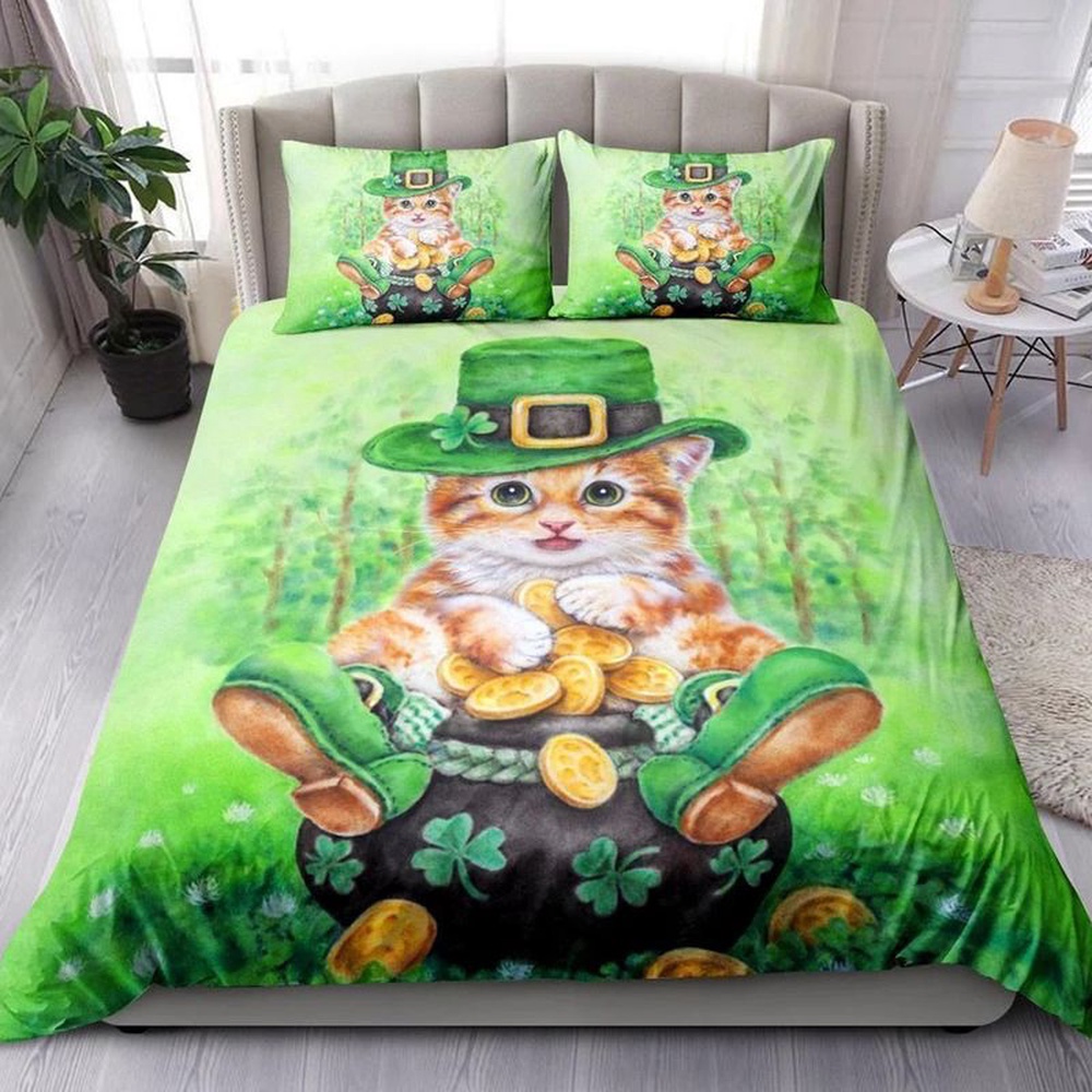 St Patricks Day Bedding Set Little Kitty Gold Coin Irish Culture Shamrock Bedding Set St Patrick s Day 1 l7dfib.jpg St Patricks Day Bedding Set Little Kitty Gold Coin Irish Culture Shamrock Bedding Set St Patrick s Day 1 l7dfib.jpg