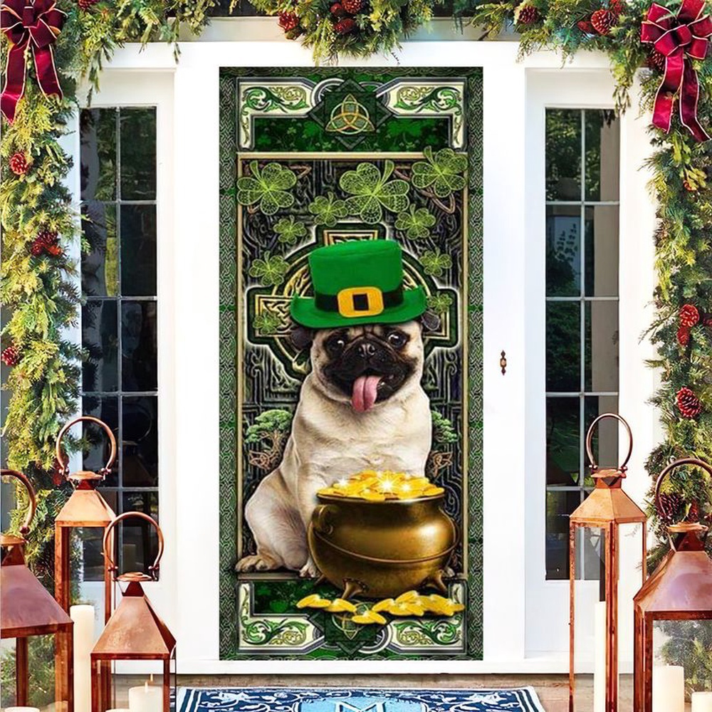 St Patricks Day Door Cover Funny Pugs Irish Door Sticker Happy St Patrick s Day Dog Lover Gift 1 jxbyvp.jpg St Patricks Day Door Cover Funny Pugs Irish Door Sticker Happy St Patrick s Day Dog Lover Gift 1 jxbyvp.jpg