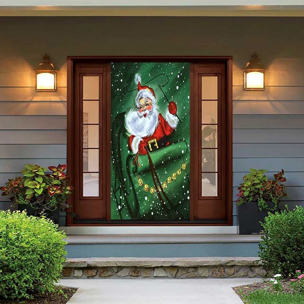 St Patricks Day Door Cover Santa Clause Happy St Patrick Day Door Cover Home Decoration Santa Lovers Gift March 17th Gift Idea 1 huhsda.jpg