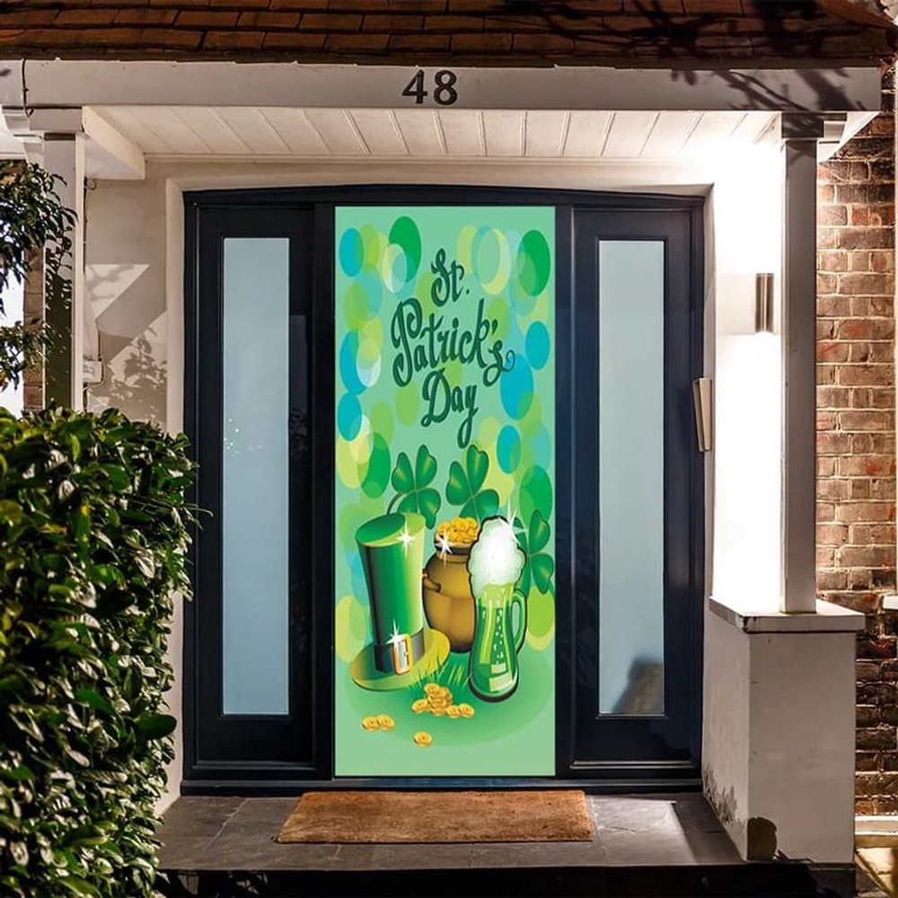 St Patricks Day Door Cover St Patrick s Day Door Decoration Door Cover Patrick Day Hat And Beer Patty Day Party 1 y0nu0u.jpg