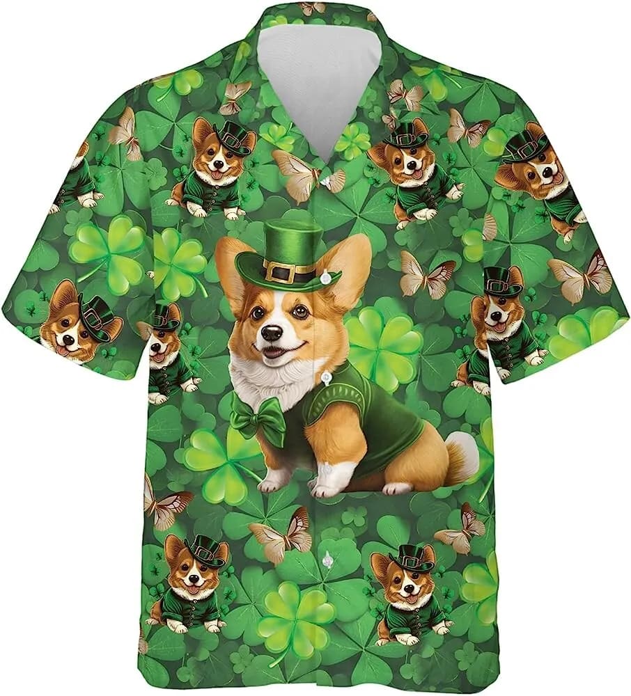 St Patricks Day Hawaiian Shirt Corgi Dog Patrick Day Button Down Hawaiian Shirt Corgi Dog Shirt St. Patrick s Day Shirt 1 de87ol.jpg St Patricks Day Hawaiian Shirt Corgi Dog Patrick Day Button Down Hawaiian Shirt Corgi Dog Shirt St. Patrick s Day Shirt 1 de87ol.jpg